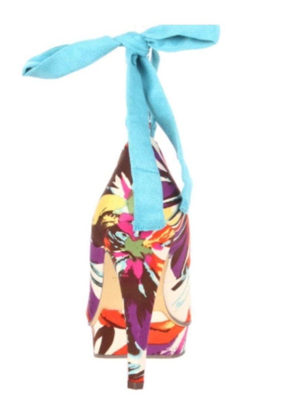 Michael Antonio Floral Kaula Removable Ankle Strap Peep Toe High Heels Size 9 - Picture 6 of 15